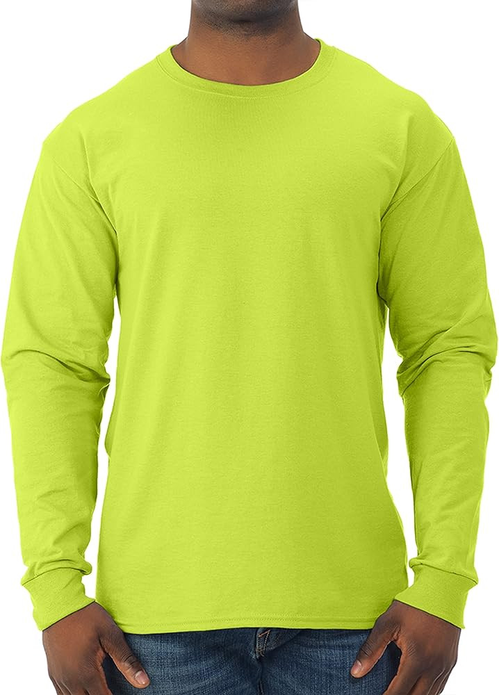 Jerzees Men's Dri-Power Cotton Blend Long Sleeve Tees, Moisture Wicking, Odor Protection, UPF 30+... | Amazon (US)