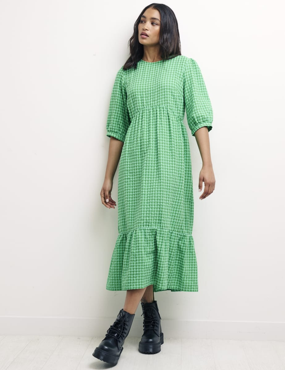 Check Rachel Smock Midi Dress | Nobody's Child