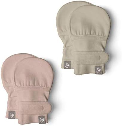 Goumikids Super Soft Stay On No Scratch Adjustable Baby Mitts Bamboo and Cotton Blend Fabric Newb... | Amazon (US)