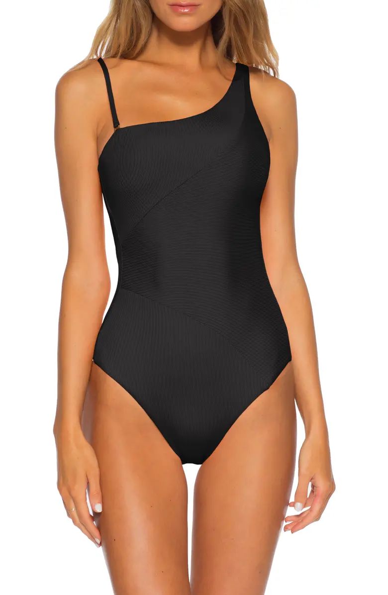 Fine Line Rib One-Piece Swimsuit | Nordstrom