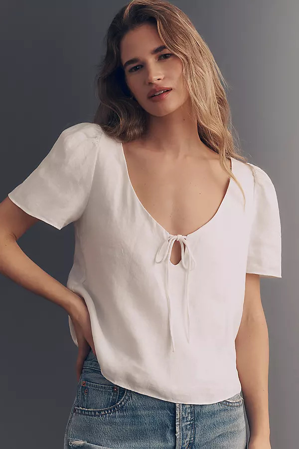 Mayla 100% Linen Top | Anthropologie (US)