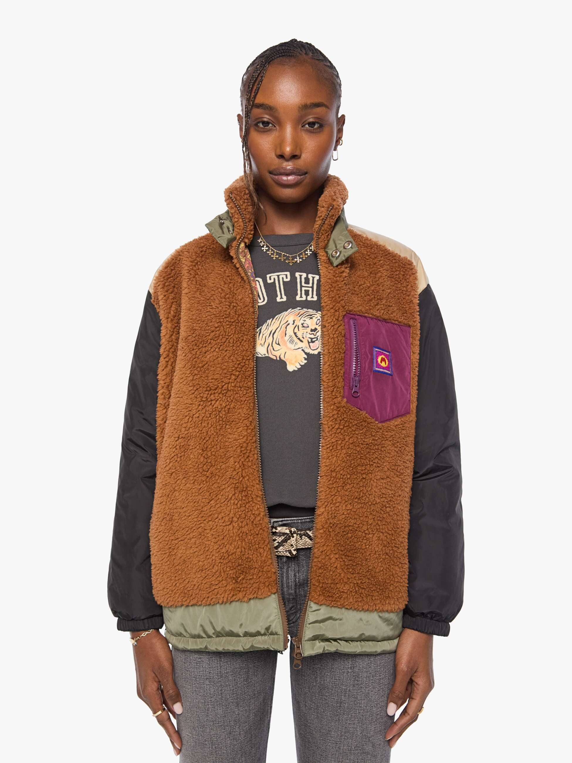 The Teddy Zip - Caramel Cafe | Mother Denim