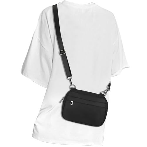 MAXTOP Small Crossbody Bags for Women Men Cellphone Belt Bag Purse Fanny Pack with Adjustable Strap Black Sling Bag for Traveling Casual Festival Gifts | Amazon (US)