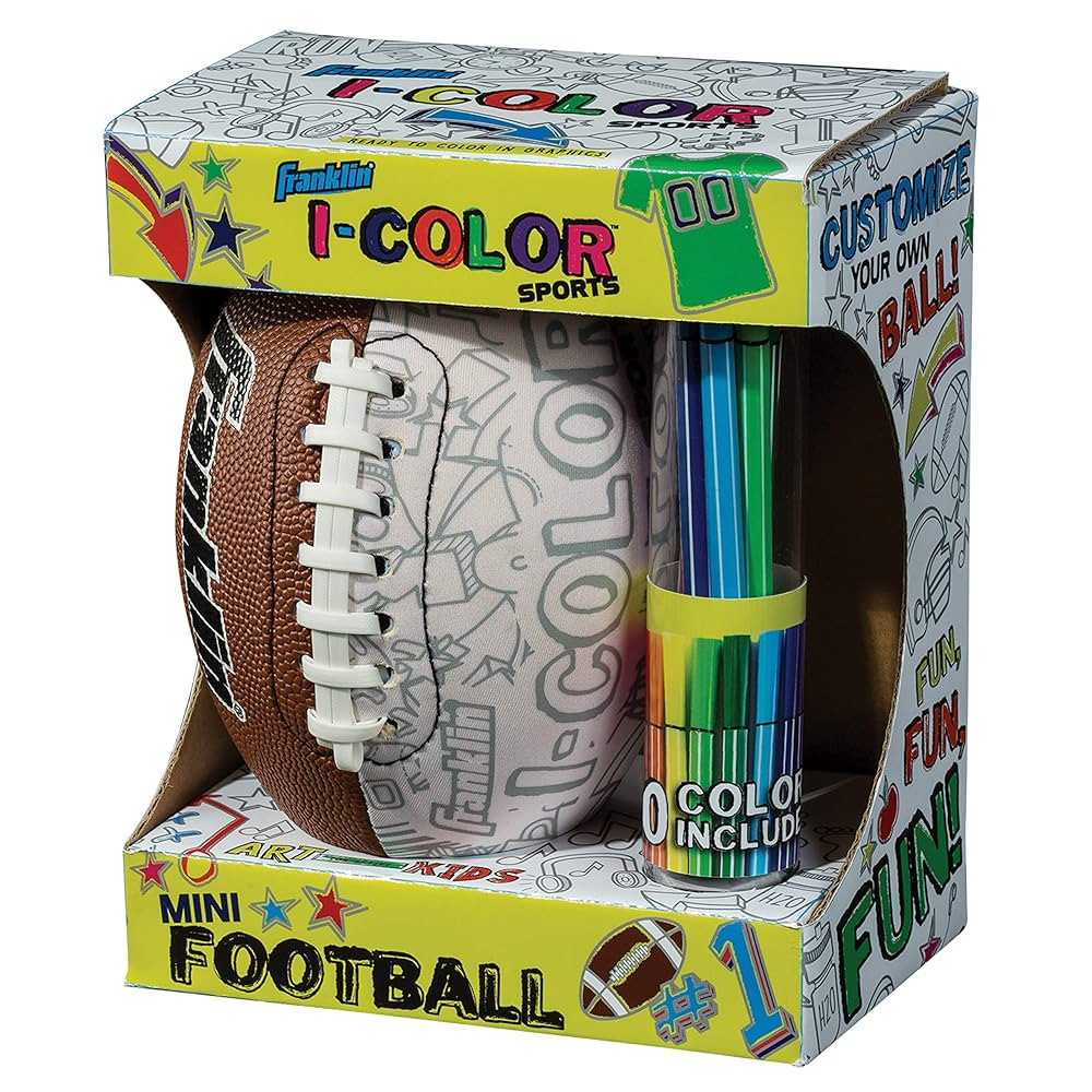 Franklin Sports iColor Kids Mini Football or Soccerball- Custom Color Youth JuniorBall with Marke... | Amazon (US)