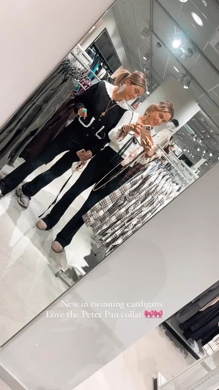 New in twinning cardigans w/ the cute Peter Pan collar 🎀🎀 #LTKGift
.
 'STYLE 4' looks.. love to get you January fashion ready.. with love x
.
#hm #hmxme #flaredpants #flare #peterpancollar #hmlook #januarystyle 

#LTKGiftGuide #LTKSeasonal #LTKVideo