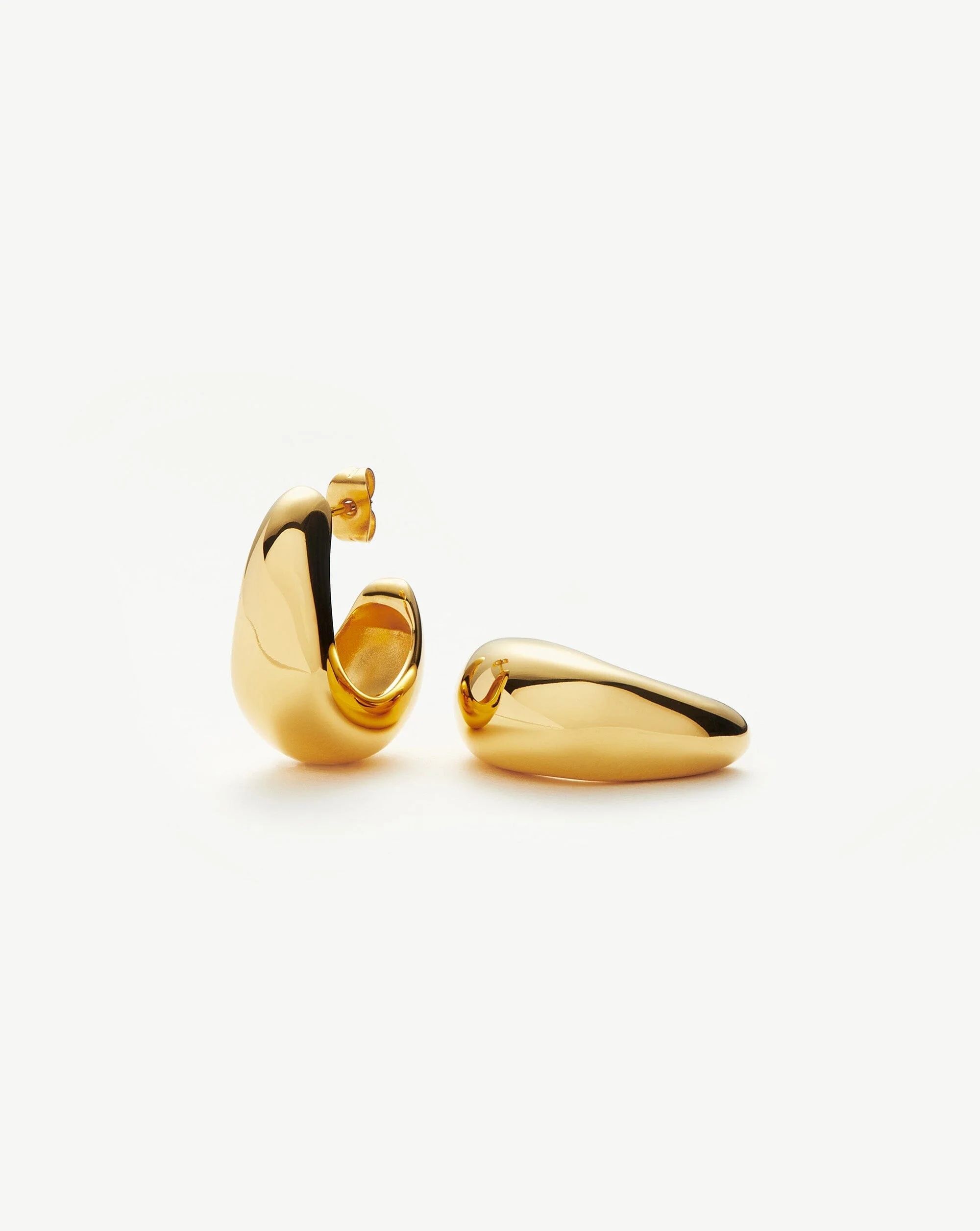 Dome Medium Hoop Earrings | 18ct Gold Plated | Missoma