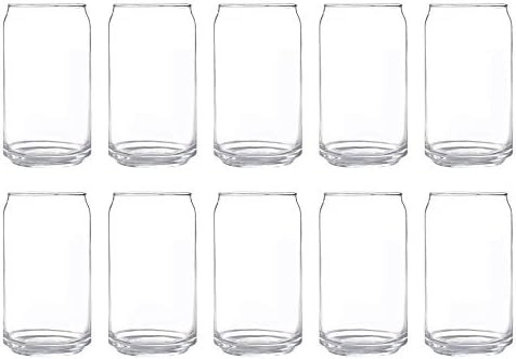 10 ARC Can Shaped Beer Glasses Set, 16 oz. - Barware, Lagers, IPA - Clear | Amazon (US)