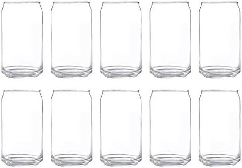10 ARC Can Shaped Beer Glasses Set, 16 oz. - Barware, Lagers, IPA - Clear | Amazon (US)