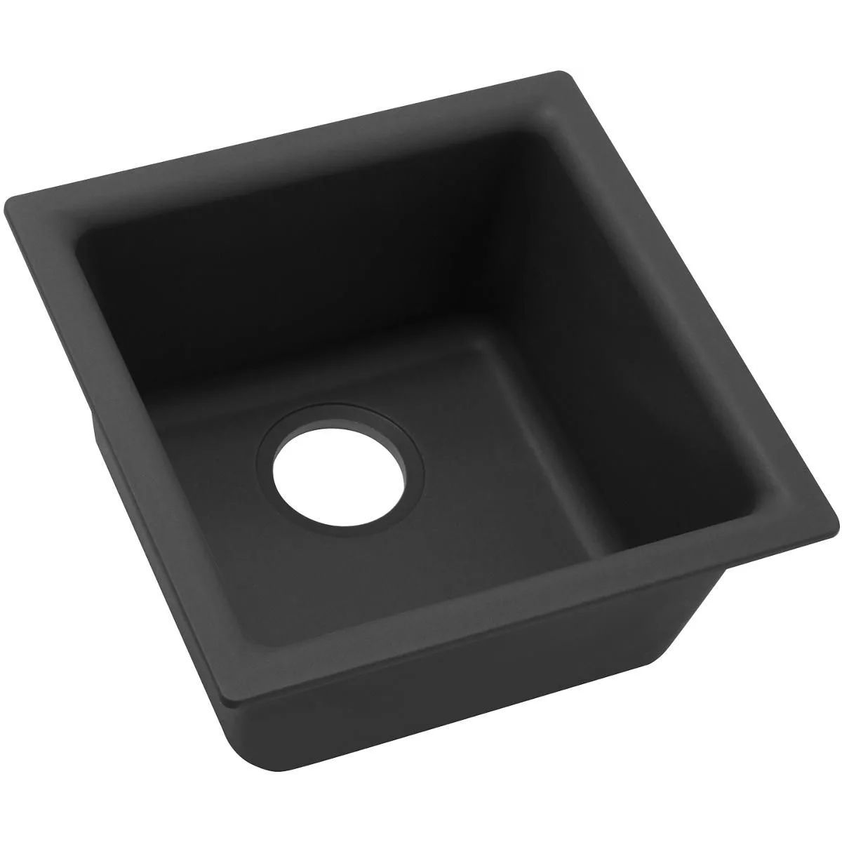 Elkay ELG1616BK0 Black Quartz Classic 15-3/4" Drop In Single Basin Quartz Bar Sink | Build.com, Inc.