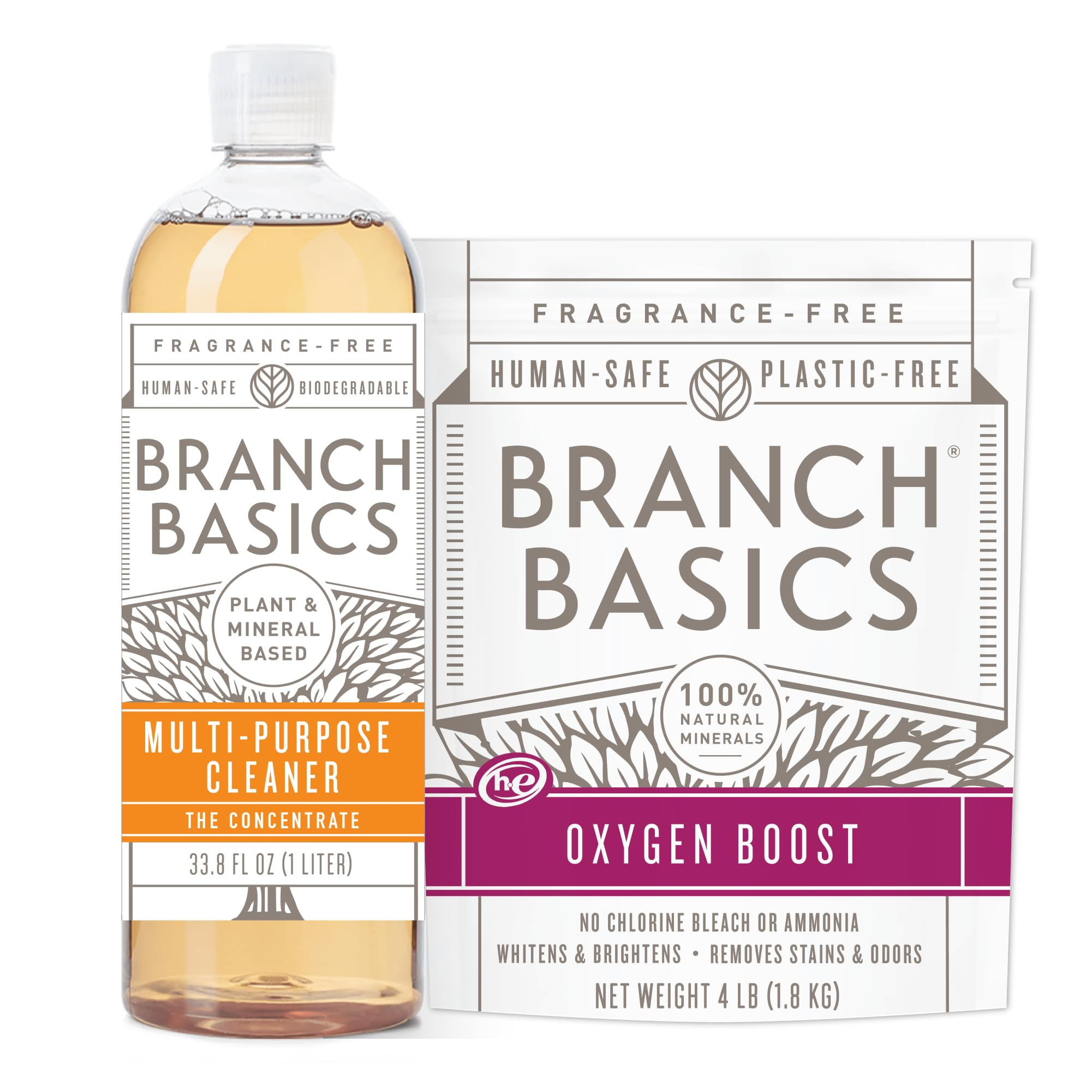 Branch Basics Concentrate (33.8 oz) + Oxygen Boost (4 lbs) | Multi-Surface All Purpose Cleaner Co... | Amazon (US)