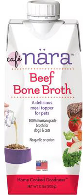 Cafe Nara Beef Broth Grain-Free Dog & Cat Wet Food Topper, 1.1-lb bottle | Chewy Canada
