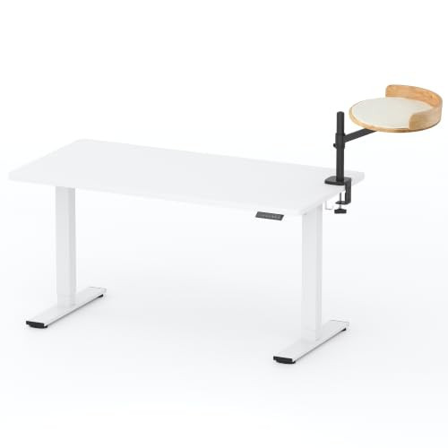 FLEXISPOT EN2 55"x28" Standing Desk with Solid Wood Cat Bed, White | Amazon (US)