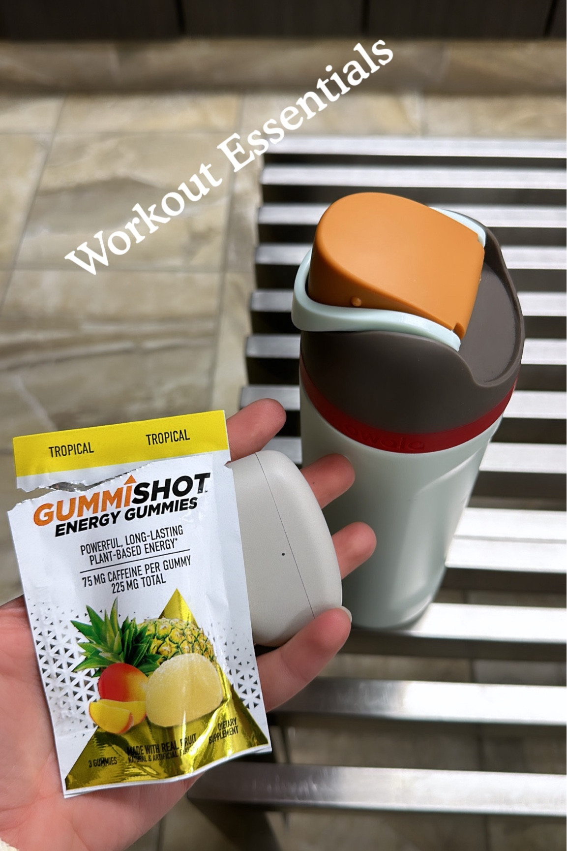 Workout essentials! I use the 24oz water bottle because it fits in the car cup holder.  

#LTKActive #LTKfitness