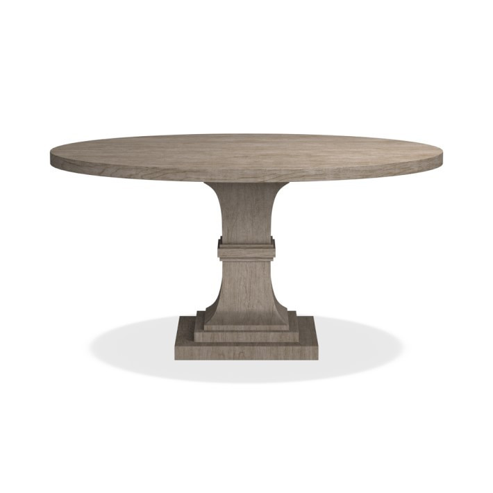 Pedestal Round Dining Table, Grey | Williams-Sonoma
