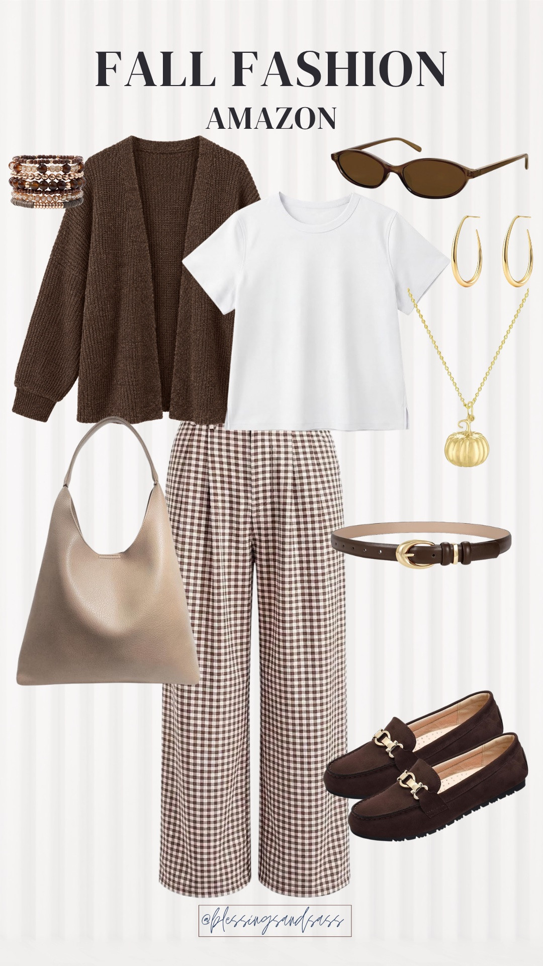 How cute are these gingham pants with a cozy brown cardigan?! 🤎 Add a white tee, loafers, and a few gold accessories for a simple fall outfit. Everything in this look is from Amazon and linked here!

Amazon fall fashion, Amazon outfit, gingham pants, brown cardigan, fall outfit ideas, brown loafers, casual fall style, fall accessories

#LTKootd #LTKSeasonal