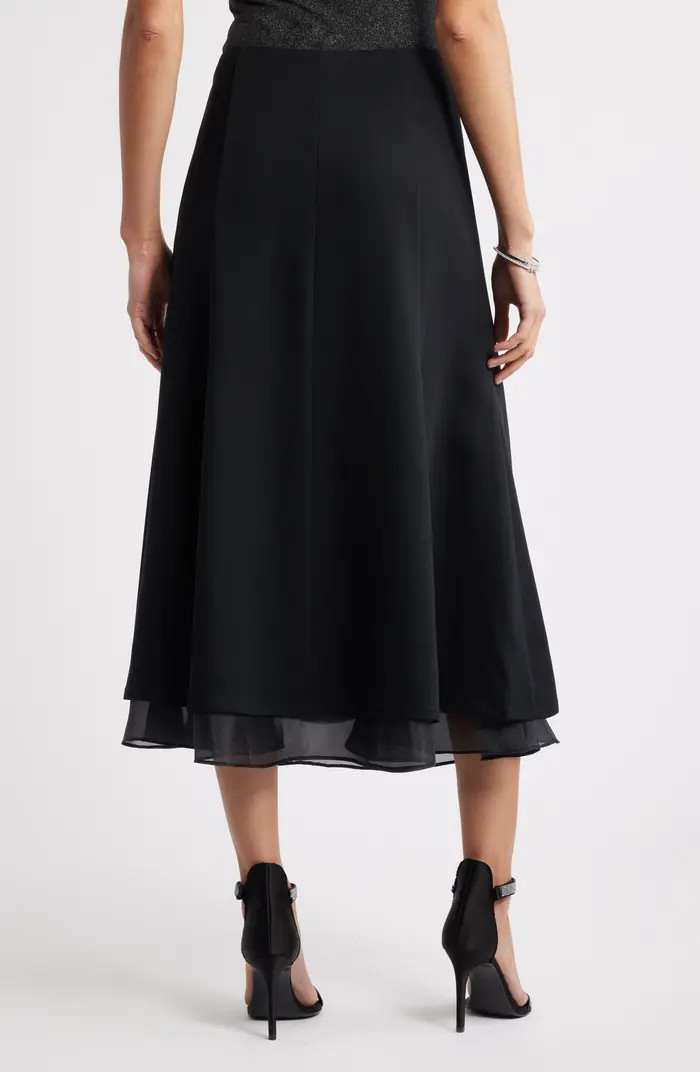 Seamed Layered Midi Skirt | Nordstrom