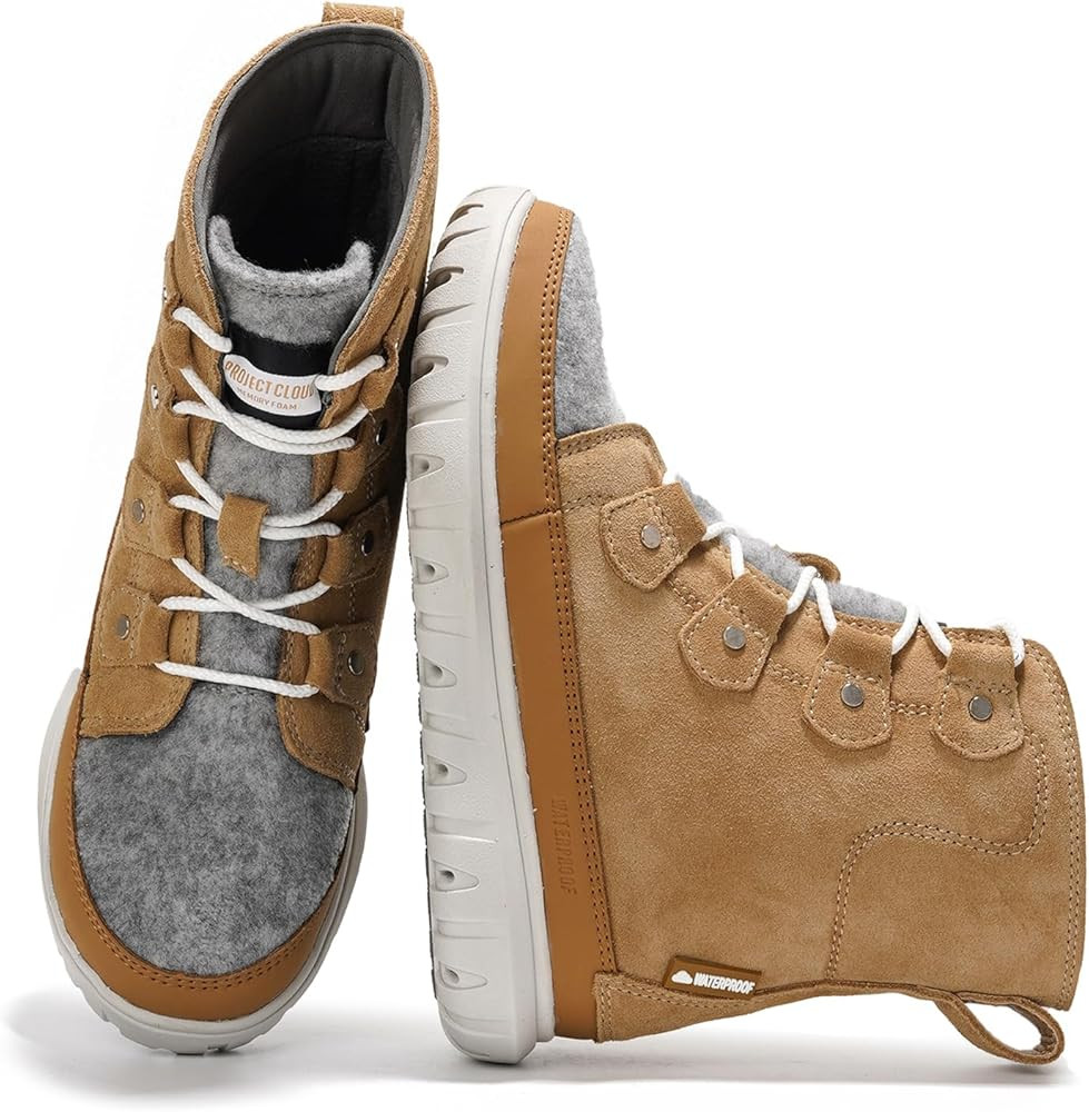 Amazon.com | Project Cloud Snow Boots For Women - 100% Genuine Suede Waterproof Winter Boots for ... | Amazon (US)