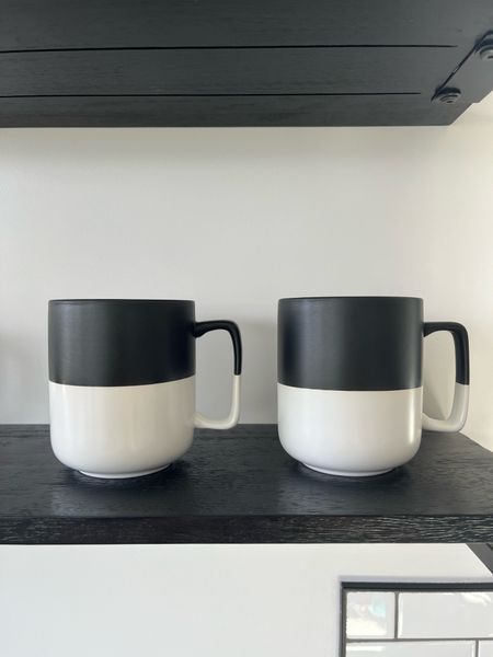 H O M E / my matte black dipped 19oz ceramic mugs just arrived & I LOVE them. They are the perfect size & look SO good on our kitchen shelves. Gonna tuck them away for now, cause they’re kinda sorta part of Mike’s Father’s Day gift, but he has to share cause I need in on this oversized mug action…notice how I started this caption with my 😆

#LTKcanada #LTKhome #LTKmens