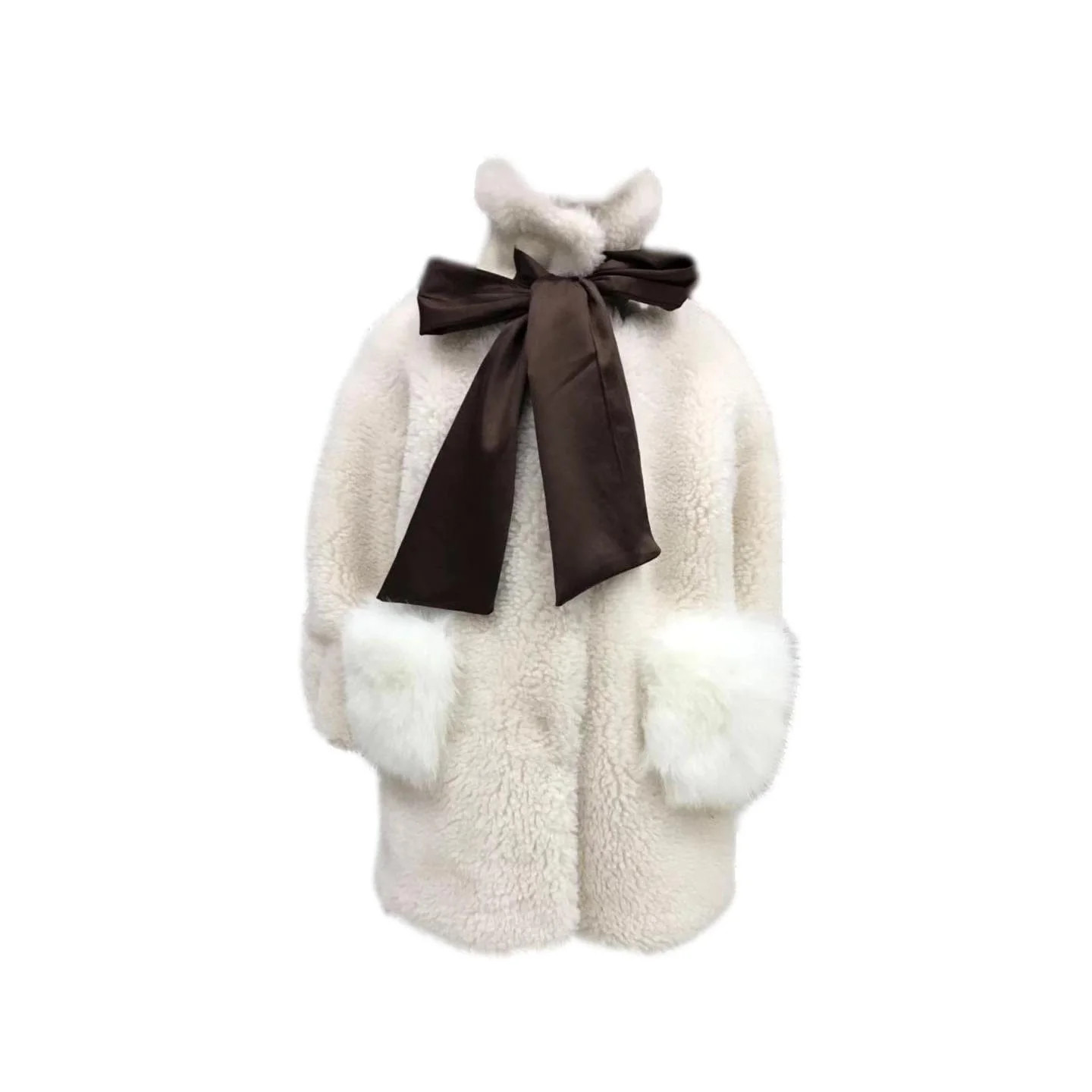 Shearling Teddy Bow Coat | petite maison kids