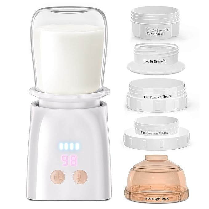 Bottle Warmer, Fast Heating Portable Bottle Warmer with 4 Adapters, Rechargeable Travel Bottle Wa... | Amazon (US)