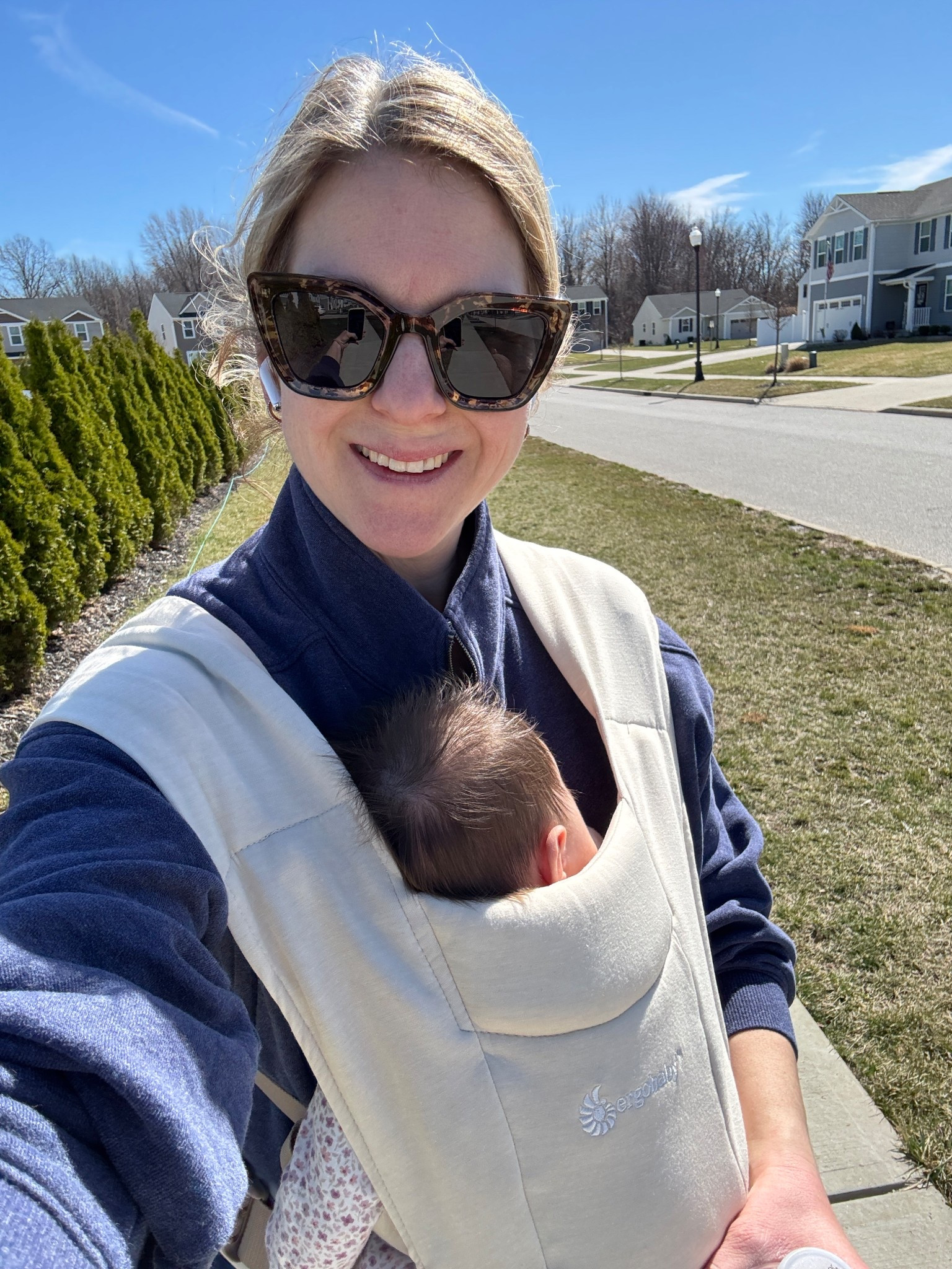 Spring essentials for maternity leave! Newborn carrier | sunnies | quarter zip | white sneakers | 

Best baby carrier for your registry!

#LTKootd #LTKActive #LTKBaby
