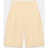 Zara - Zw Collection Pleated Bermuda Shorts - Butter - S - Woman | Zara AU