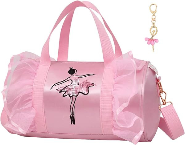 Dorlubel Cute Toddler Ballet Dance Bag for little Girl Tutu Dress Bag with Key Chain | Amazon (US)
