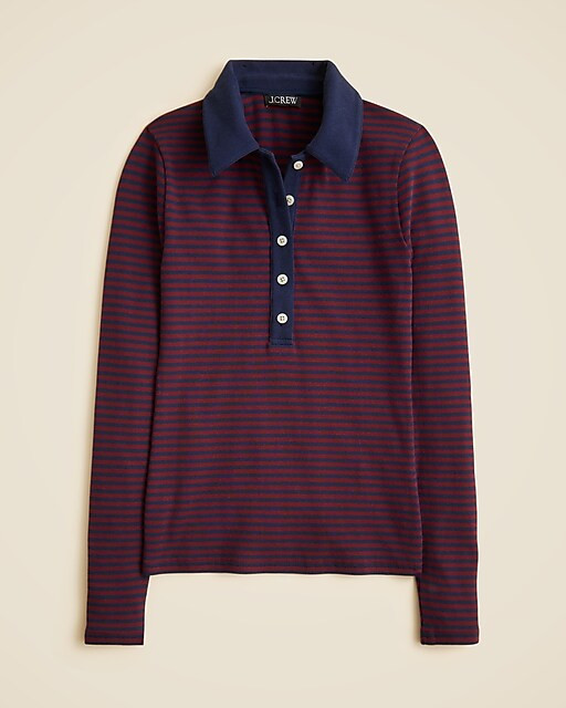 Perfect rib polo shirt in stripe | J. Crew US