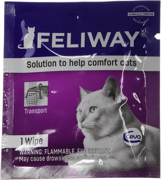 Feliway Animal Health C95660B 12 Count Feliway Wipes, All Sizes,Purple | Amazon (US)