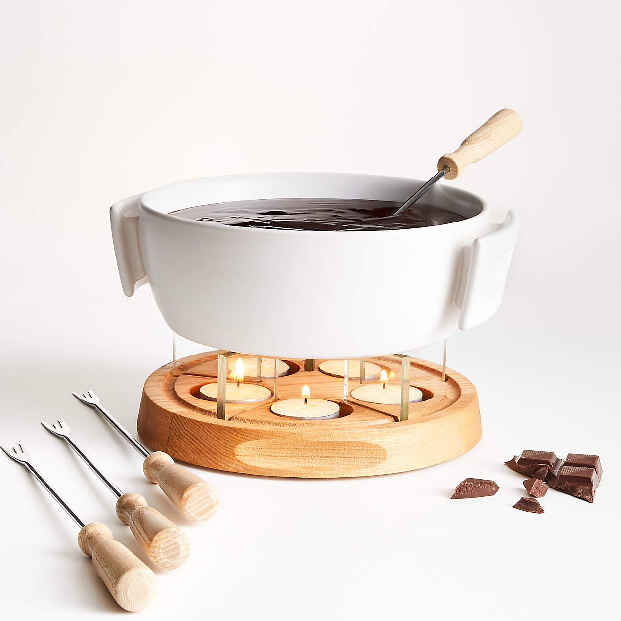 Boska Candlelight Twinkle Fondue Set + Reviews | Crate & Barrel | Crate & Barrel