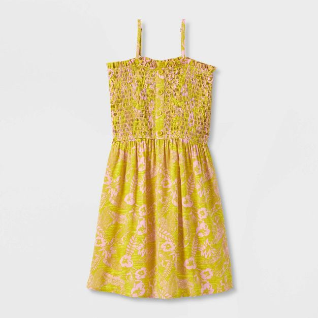 Girls' Smocked Button-Front Dress - art class™ | Target