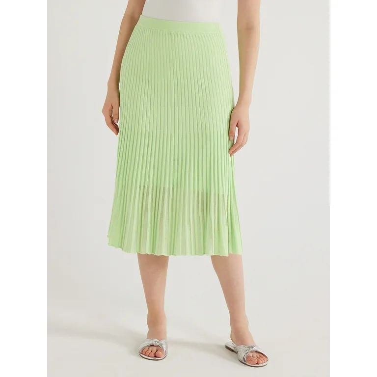 Scoop Women's Stripe Knit Midi Skirt, Sizes XS-XXL - Walmart.com | Walmart (US)