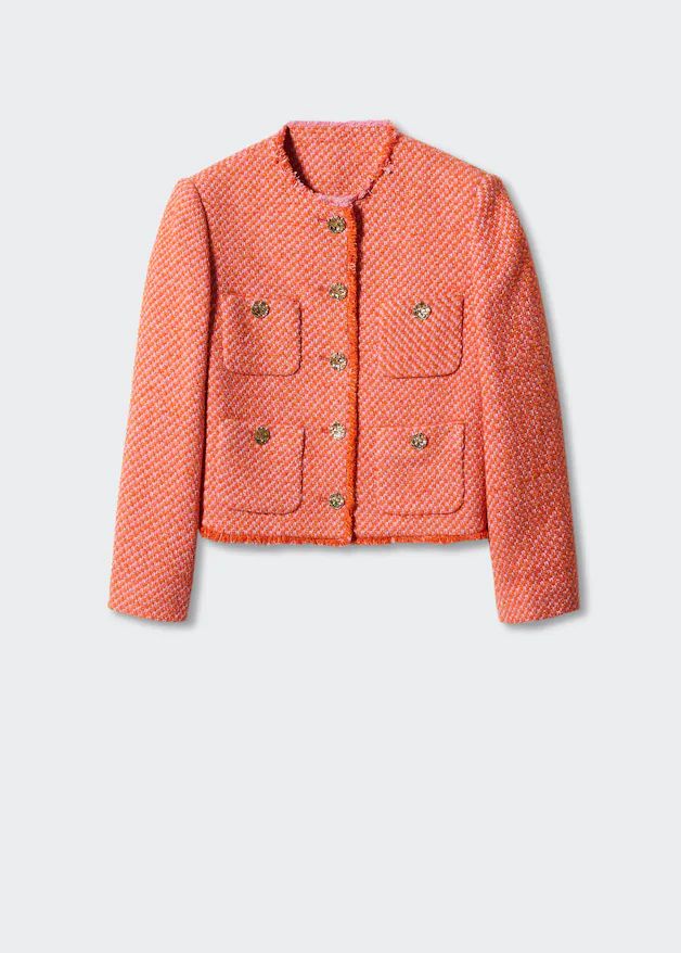 Pocket tweed jacket -  Women | Mango USA | MANGO (US)