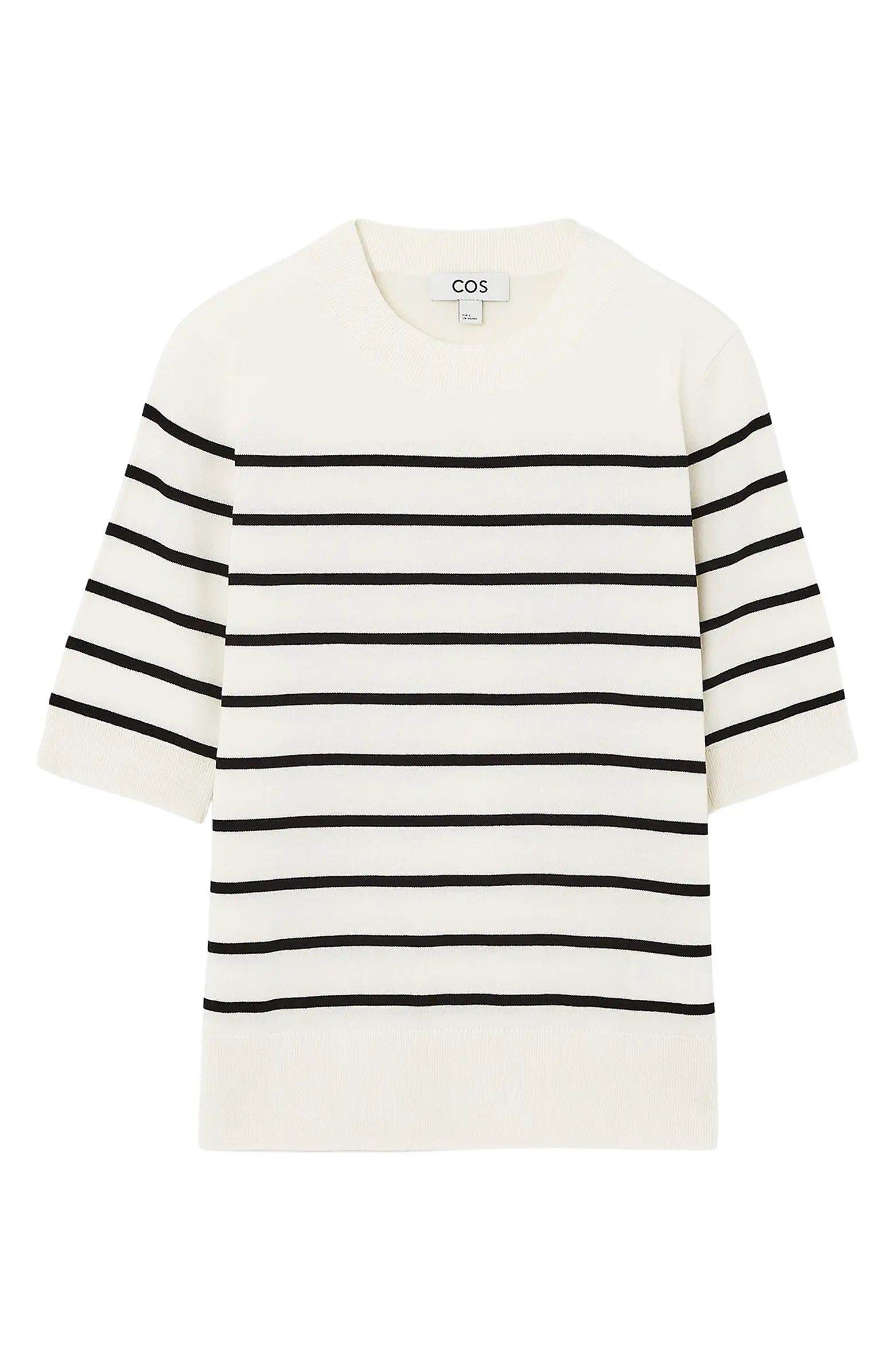 Stripe Short Sleeve Sweater | Nordstrom