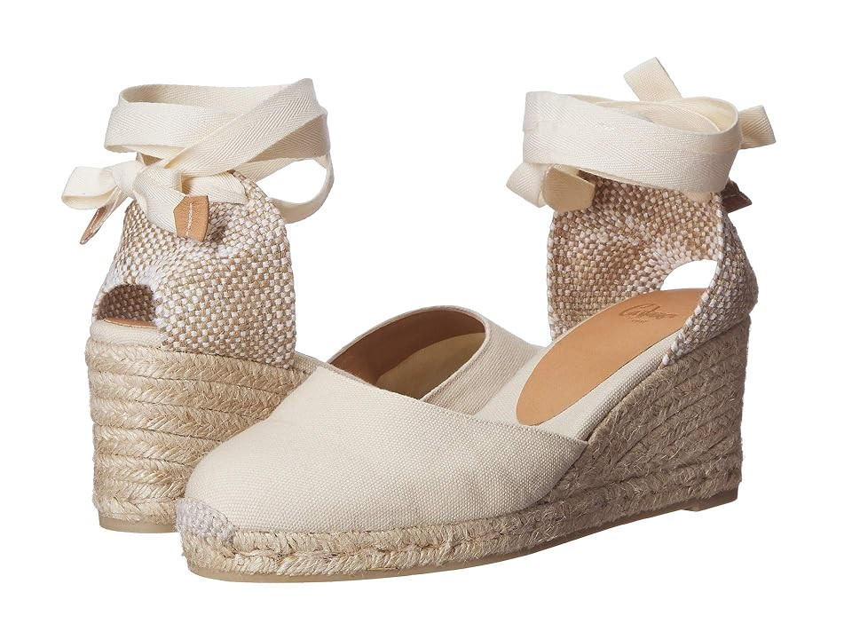 CASTANER Carina 60mm Wedge Espadrille Women's Shoes Ivory : EU 36.5 (US Women's 6.5) M, Canvas | Zappos