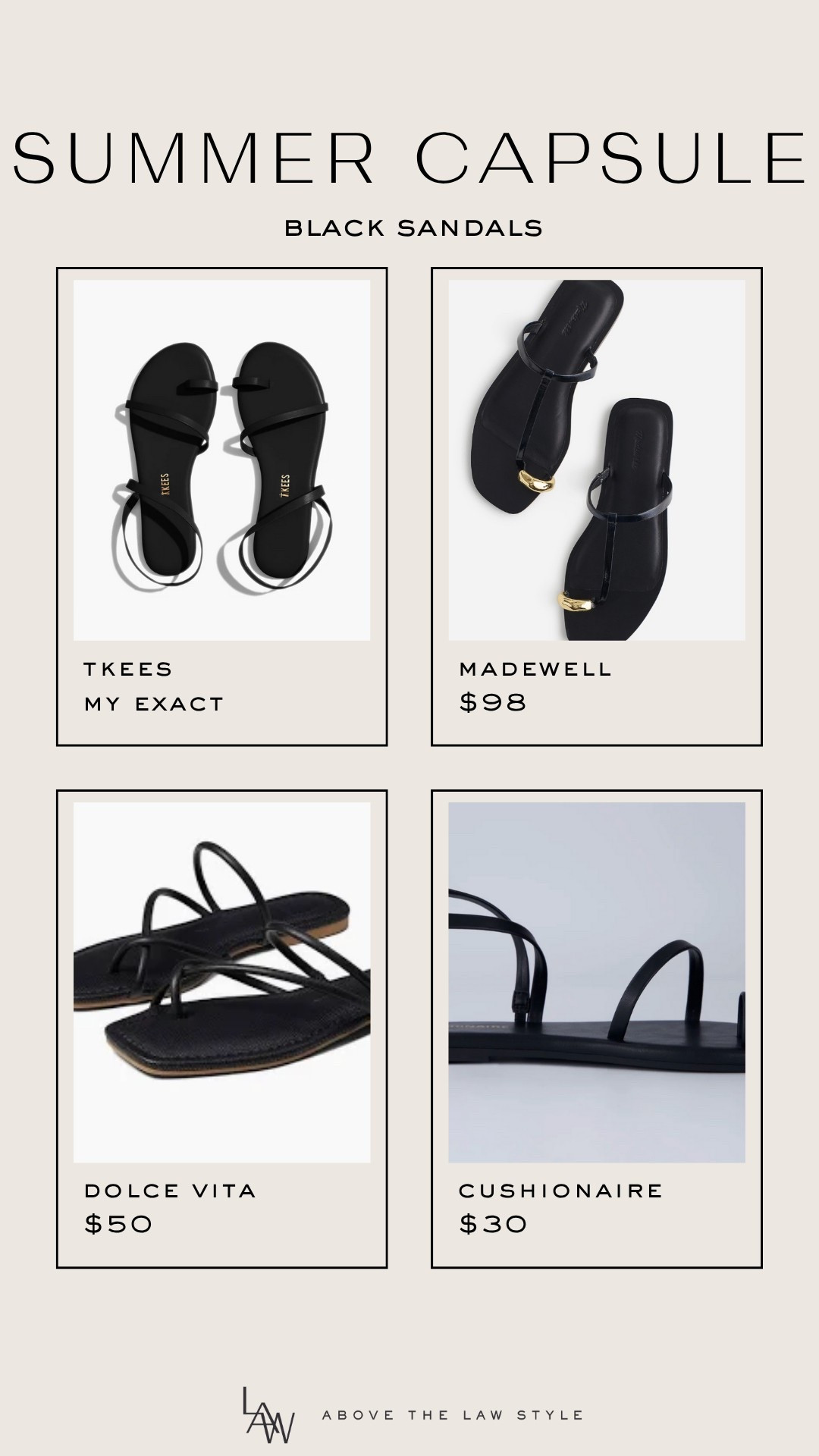Summer Capsule: Black Sandals

#LTKStyleTip #LTKShoeCrush #LTKSummerEdit