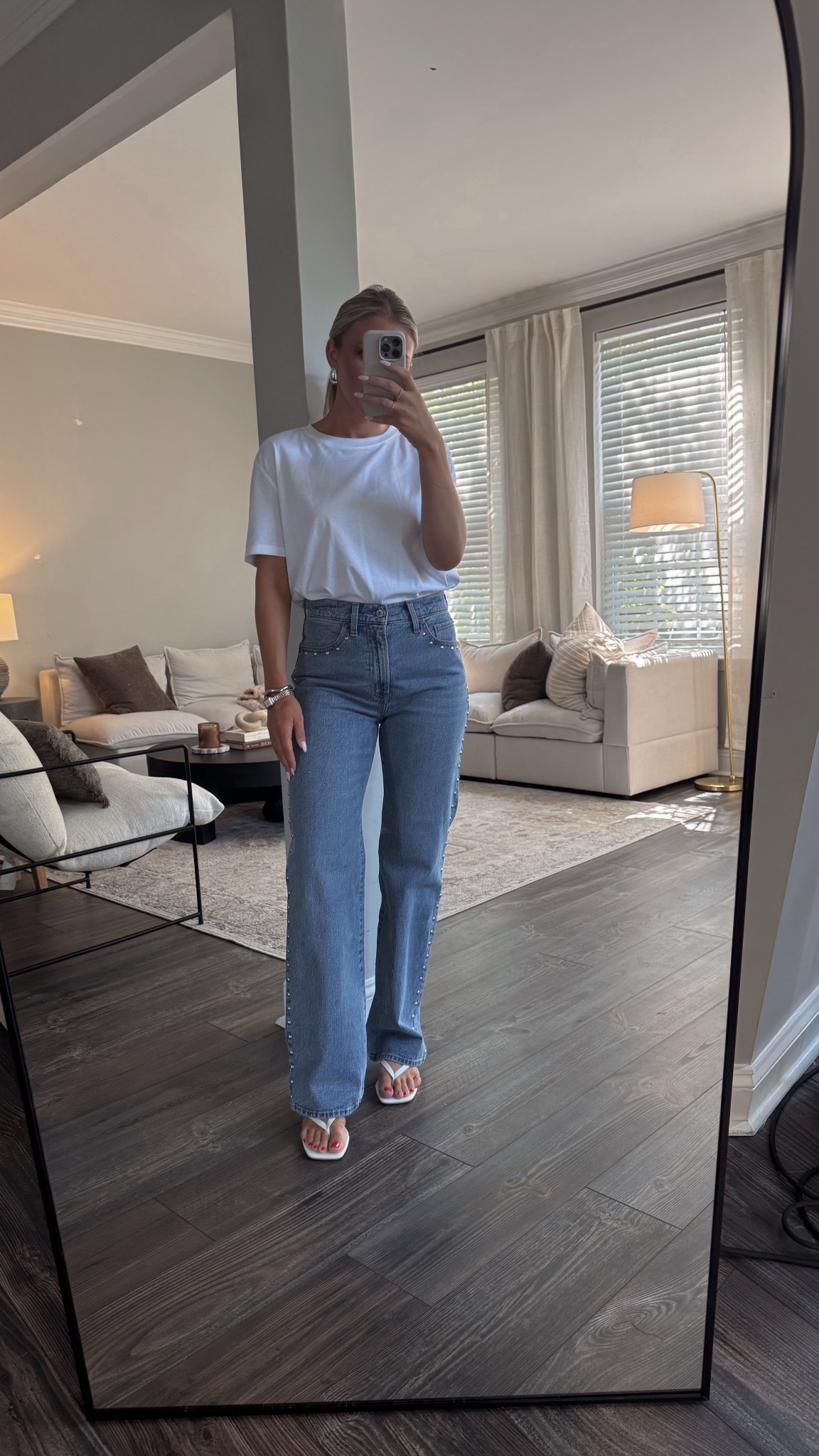 Outfits of the week: wore into school to meet the new teachers! These jeans are the BEST! Love the studs! 

#LTKFindsUnder100 #LTKSaleAlert #LTKSeasonal