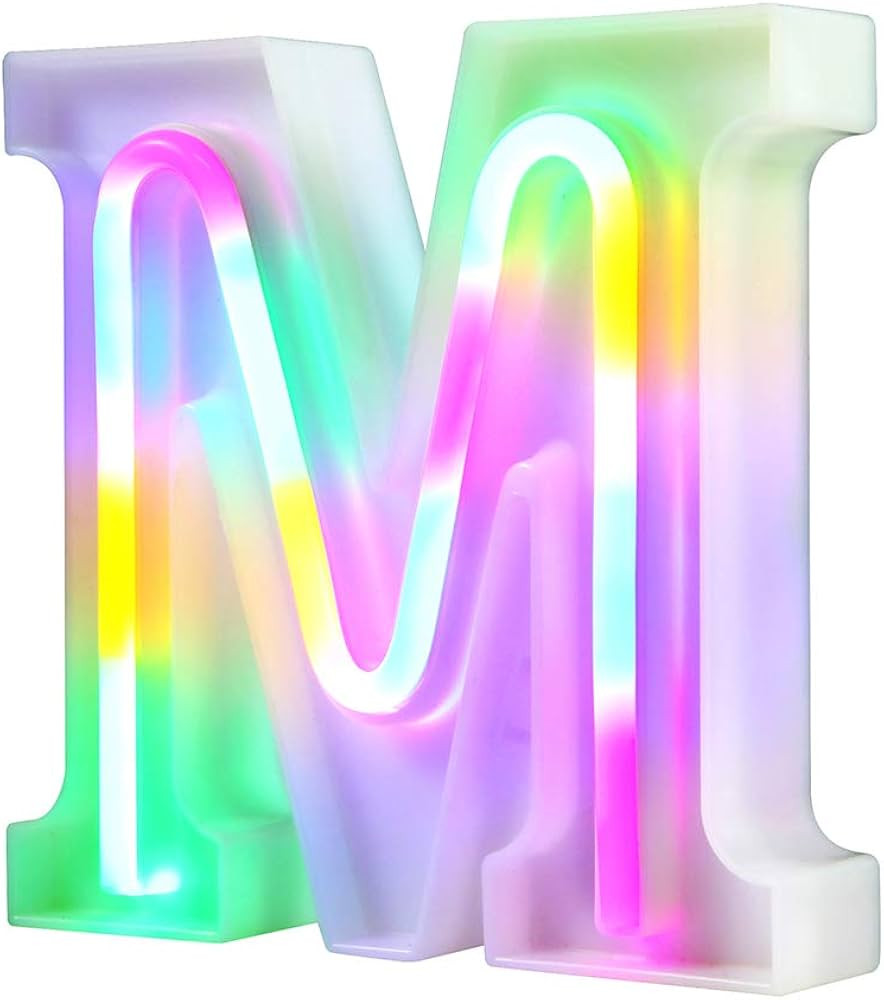 Light Up Letters Neon Signs 26 Alphabet Letter Bar Sign Letter Signs for Wedding Christmas Birthd... | Amazon (US)