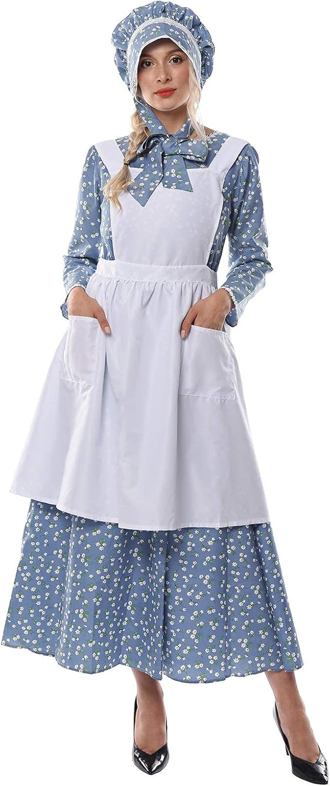 Amazon.com: NSPSTT Pioneer Dress Women Prairie Dresses Colonial Costume Woman Pioneer Trek Clothi... | Amazon (US)