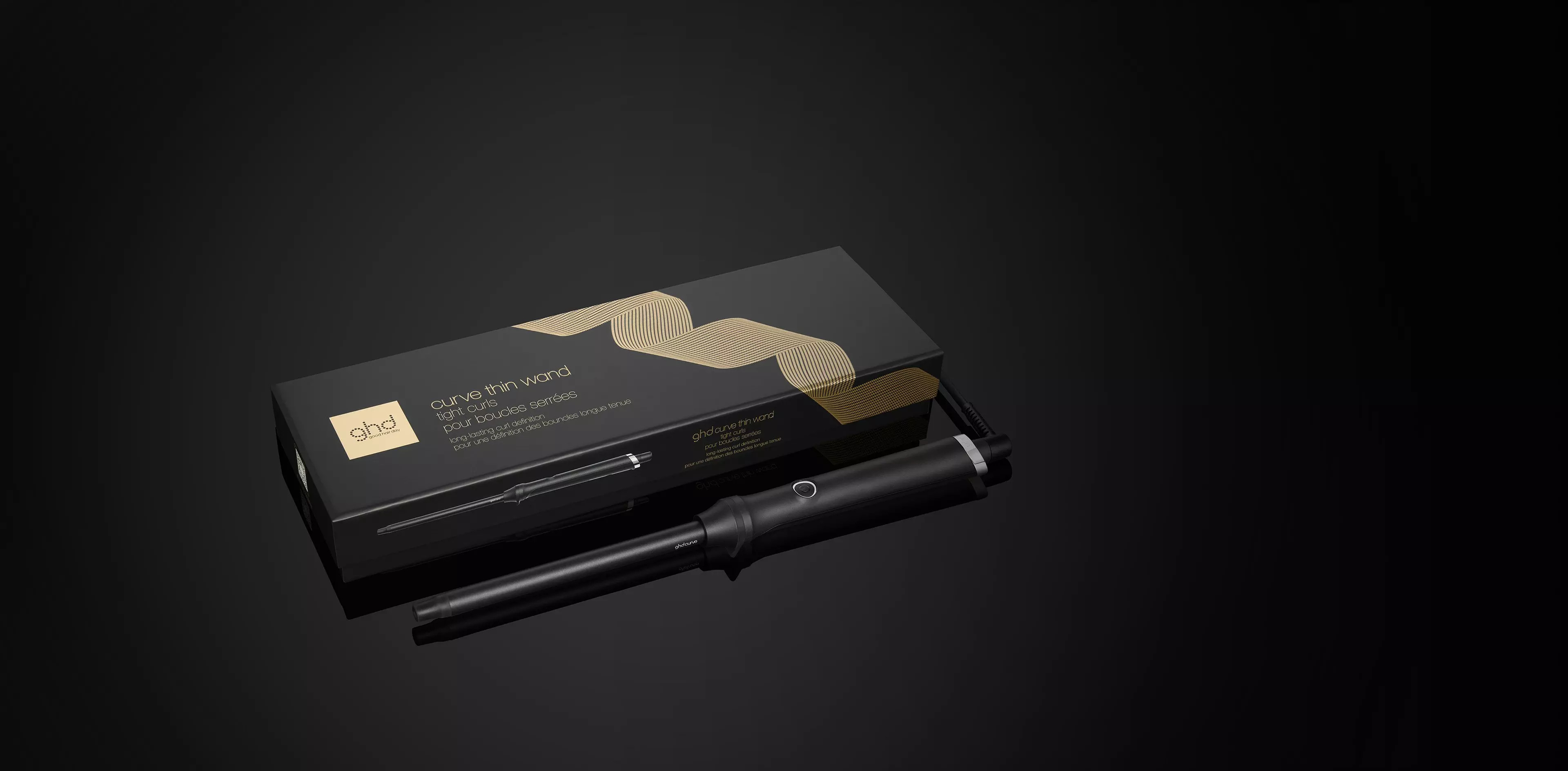 GHD THIN WAND - 0.5" CURLING WAND IN BLACK | ghd (US)