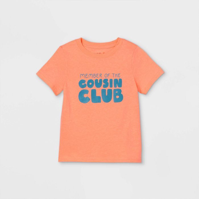 Toddler 'Cousin Crew' Short Sleeve Graphic T-Shirt - Cat & Jack™ Moxie Peach | Target
