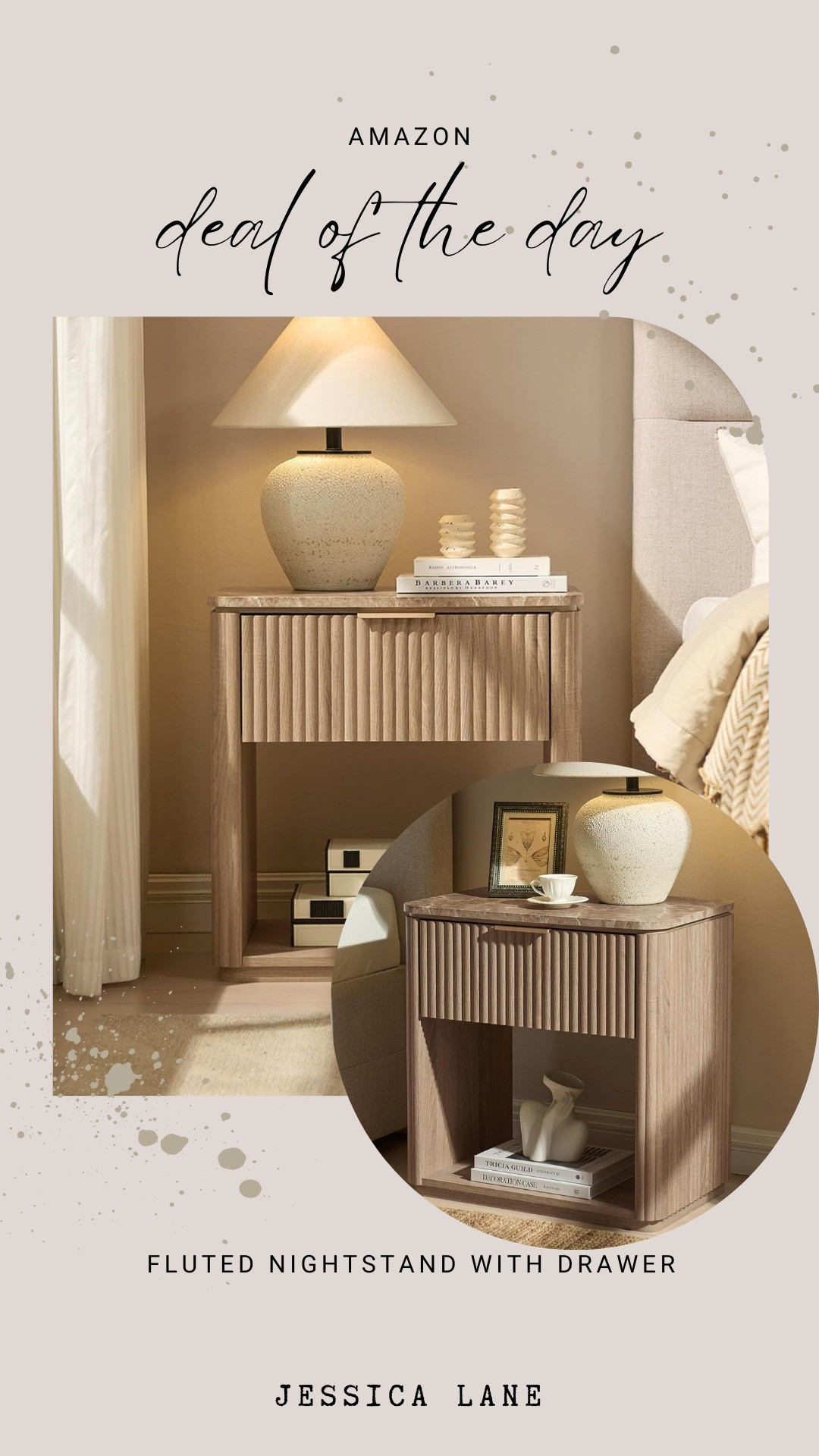Fluted nightstand with a drawer that adds texture and storage to your bedroom.#BedroomDecor #AmazonHome

#LTKSaleAlert #LTKHome