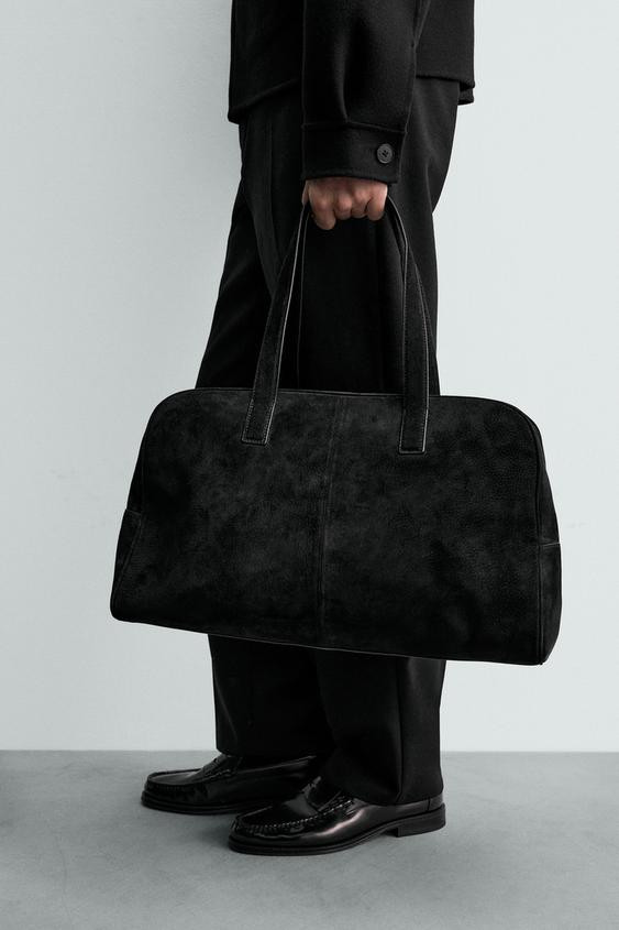 M LEATHER TRAVEL BAG | Zara UK