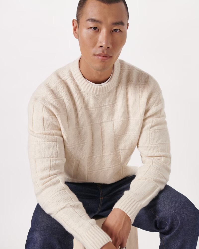 Men's Stitch Crew Sweater | Men's Tops | Abercrombie.com | Abercrombie & Fitch (US)