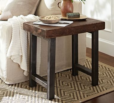 Griffin Reclaimed Wood End Table | Pottery Barn (US)