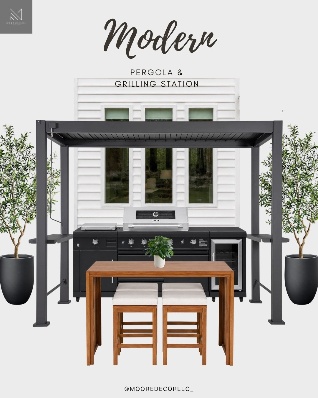 Outdoor entertaining made easy. This pergola-covered grilling station creates a dedicated cooking and gathering space, blending modern design with everyday functionality. The ultimate backyard upgrade.

#LTKHome #LTKSeasonal
