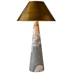 Arteriors Chanel Lamp Calacatta Viola Marble Antique Brass | Lamps Plus