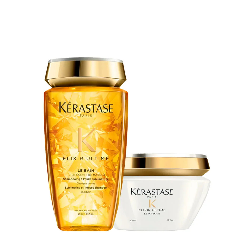 Kit Kérastase Elixir Ultime - Shampoo 250 ml + Máscara 200 ml - AMOBELEZA - Produtos para Cabel... | Amobeleza (BR)