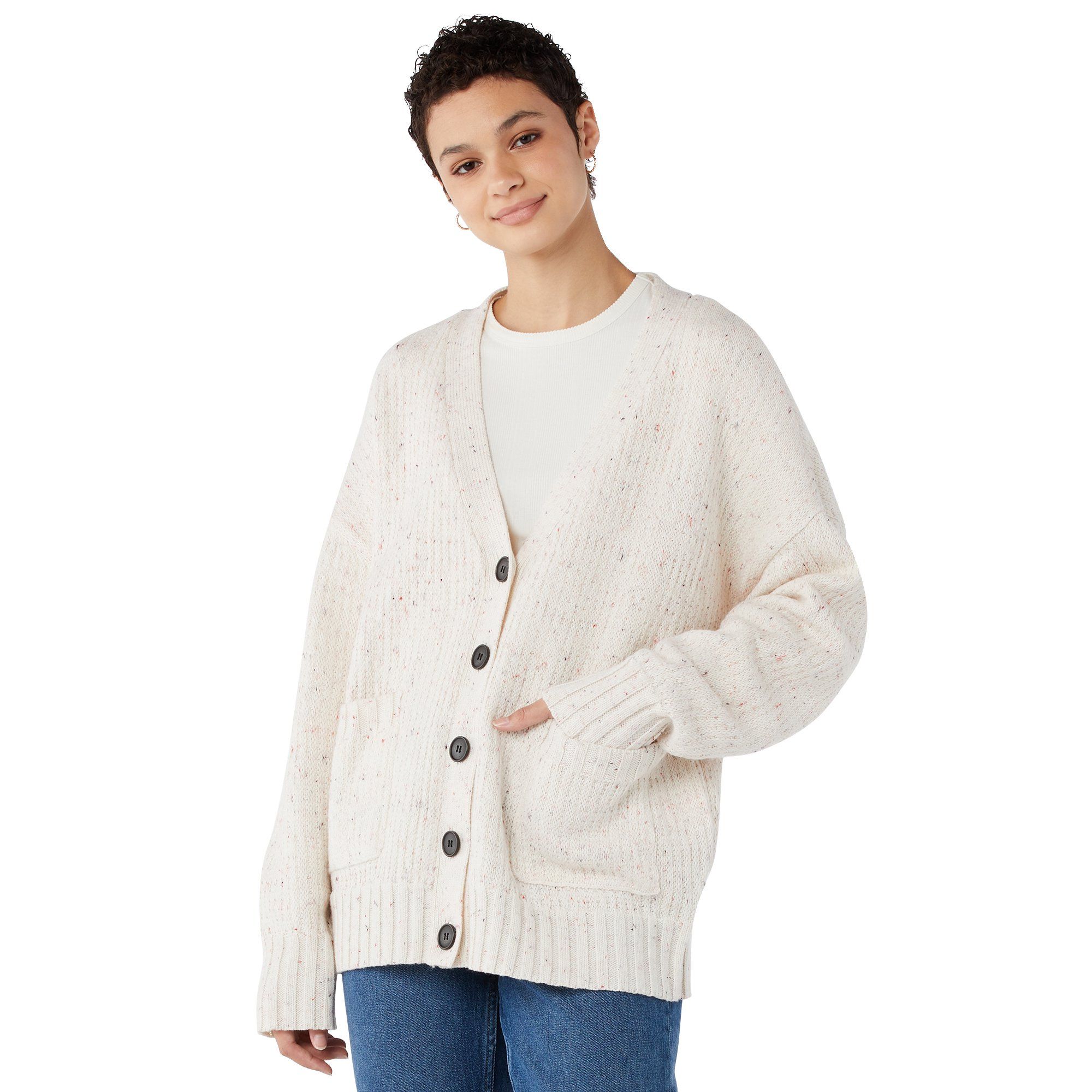 Free Assembly Women's Chunky Grandpa Cardigan | Walmart (US)