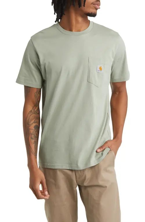 Carhartt Work In Progress Logo Pocket T-Shirt in Yucca at Nordstrom, Size Large | Nordstrom